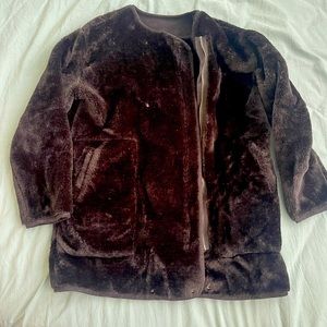 3 for $40 SALE! Reversible furry jacket faux suade